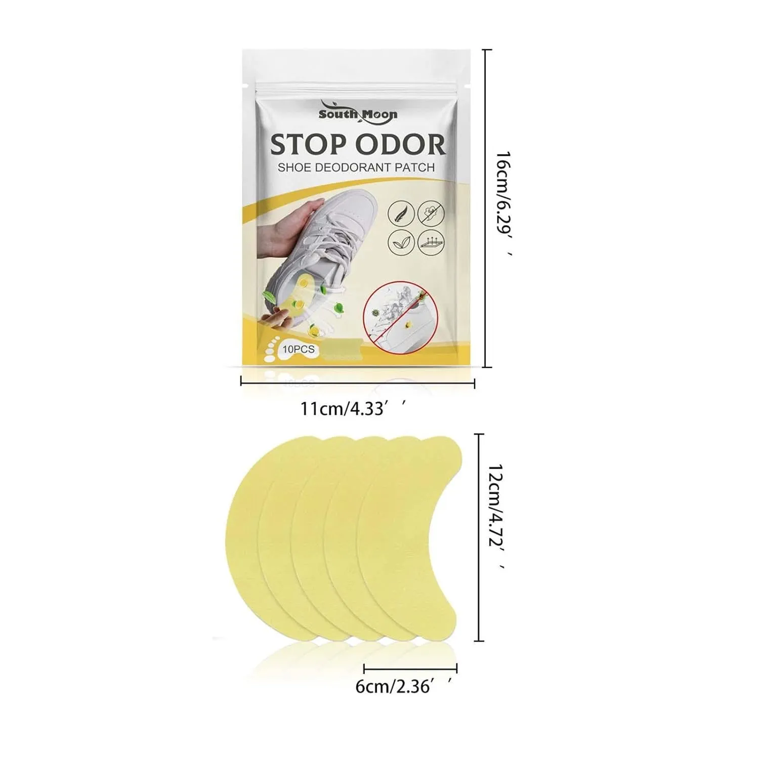 2Pack 10 Pcs Shoe Deodorant Patch