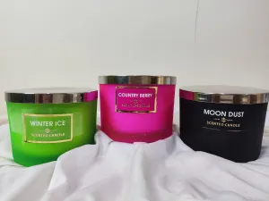 3 Wick Candle | Aroma Candles for Home Decoration | Scented Candle |Long Lasting Premium Candles | Gift | diwalik Gift Box (Winter Ice)