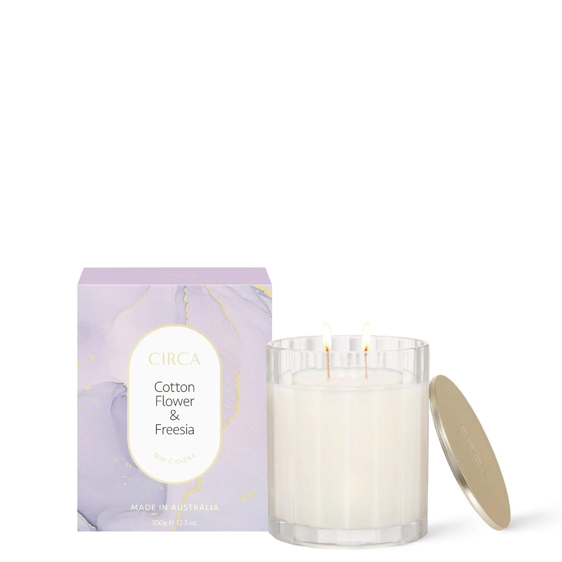 350g Candle - COTTON FLOWER & FREESIA