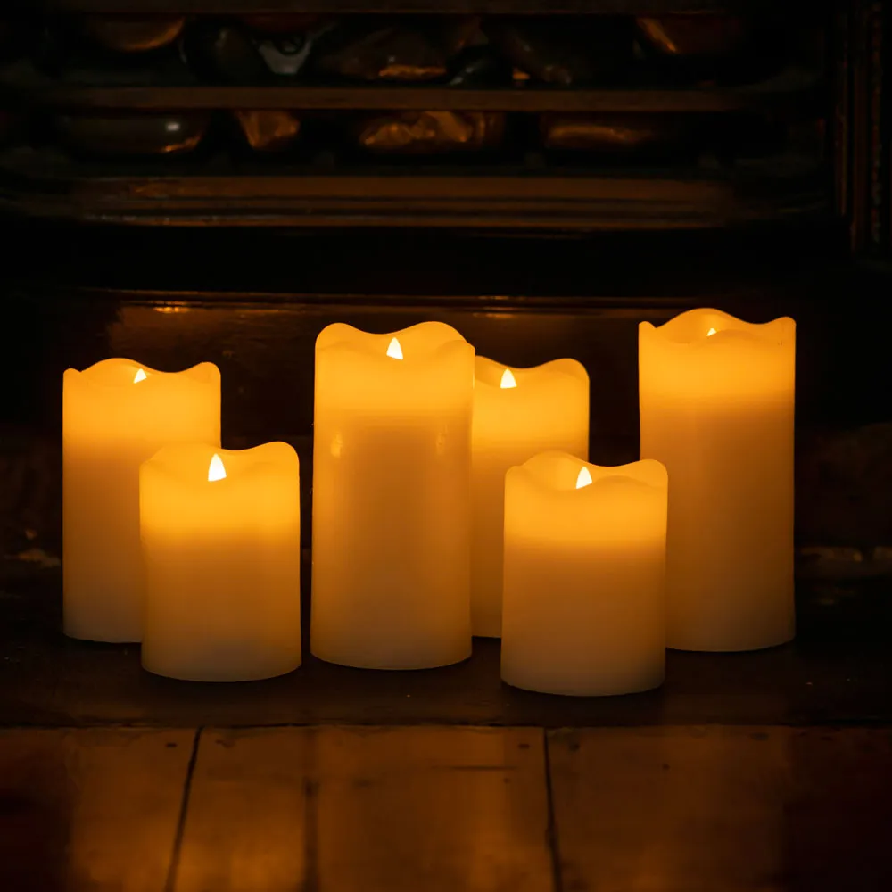 CANDLE Pillar Flameless LED 7.5x13cm SET/2