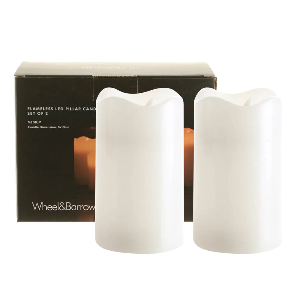 CANDLE Pillar Flameless LED 7.5x13cm SET/2