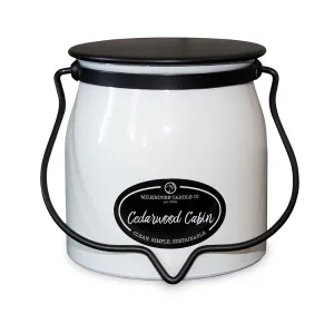 Cedarwood Cabin 16oz Butter Jar Candle by Milkhouse Candle Co.