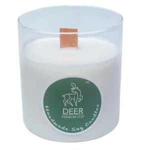 Deer Decorative Handmade Soy Wax Scented Premium Oud Fragrance Votive Glass Candles for Home Decor, Bedroom and Gift Set