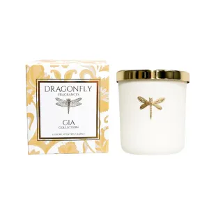 Dragonfly Gia Candle Matte White - Gold