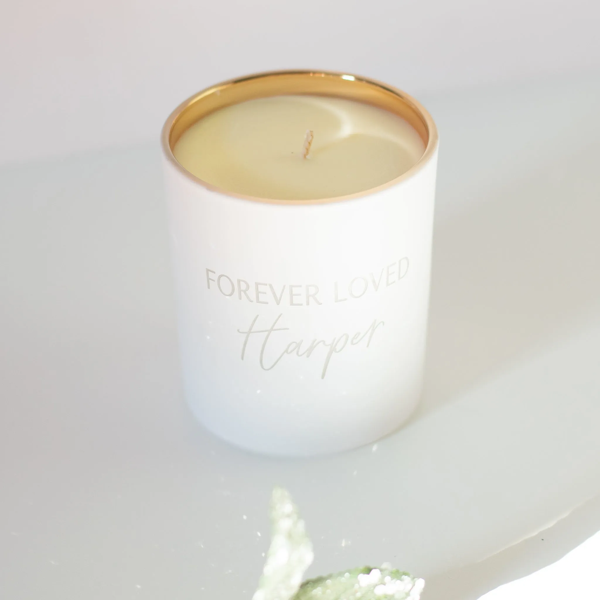 Forever Loved Custom Engraved Candle