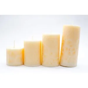 Handcrafted Pillar Candle with a Heavenly Jasmine Fragrance - Exceptionally Long-Burning, Smoke-Free, and Unmistakably One-of-a-Kind