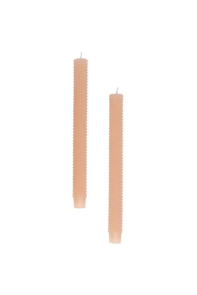 Hobnail Taper Candles - Set of 2