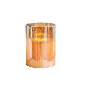 Itisha Treendzs Large Flameless LED Pillar Candles, 3-Wick, Dancing Flame, Warm Orange Light, Ivory Wax, 6 inch (Diameter) x 8 inch (Height), Set of 1, Battery Operated