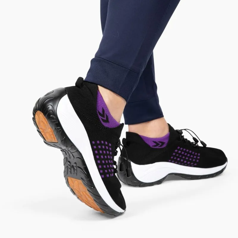 Ortho Stretch Cushion Shoes - Black Purple