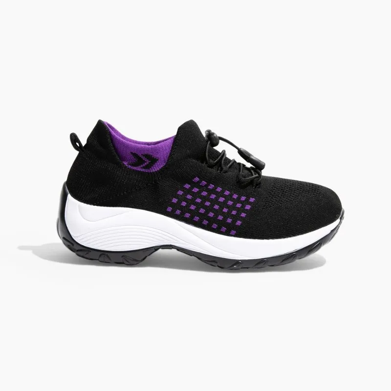 Ortho Stretch Cushion Shoes - Black Purple