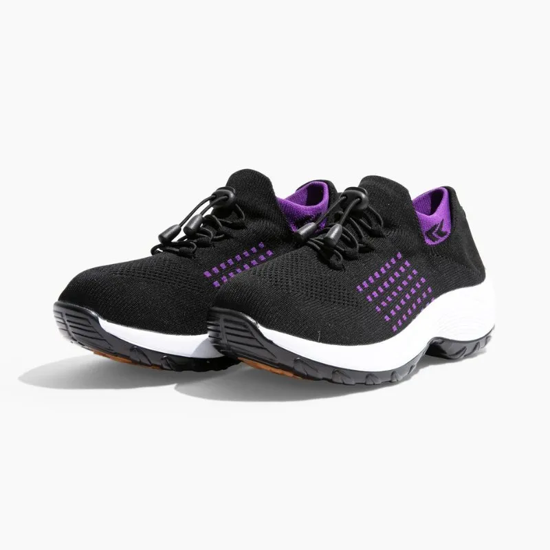 Ortho Stretch Cushion Shoes - Black Purple