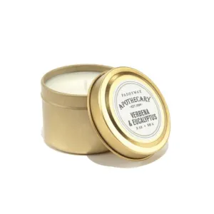 Paddywax Apothecary 2 oz Gold Tin - Verbena & Eucalyptus