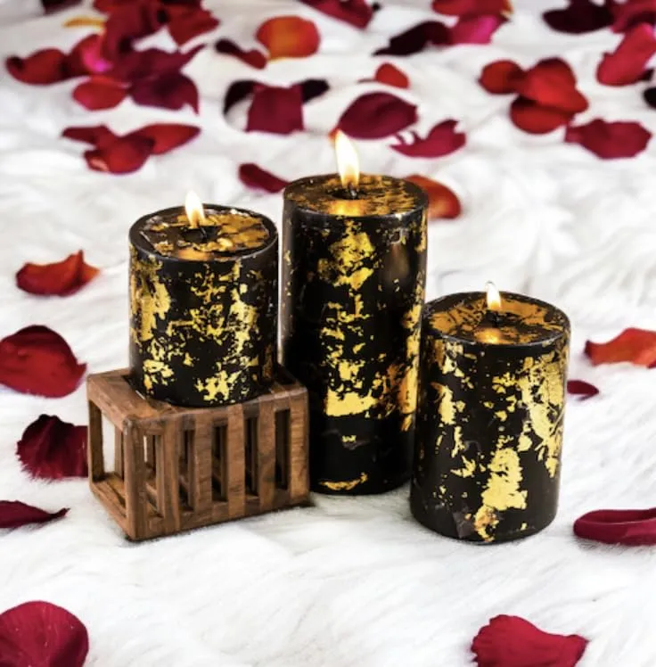 RJKART Aroma Pillar Candles in Gift box Aroma Therapy Candles for Birthday Anniversary (Set of 3)