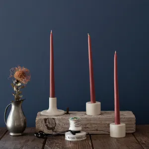 Rose Scented Beeswax 12-Inch Taper Candles  - 1 Pair