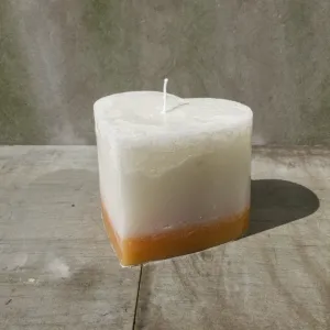 Single Heart candle - Ginger and Lime scented