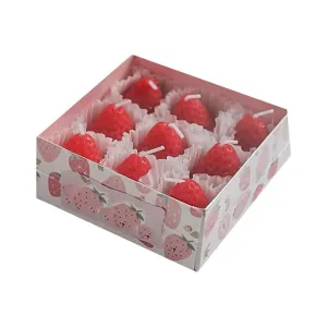 Strawberry Shaped Soy Wax Scented Fragrant Candles Set