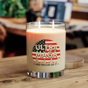 Ultra MAGA And Proud Of It Scented Candle - Full Glass, 11oz (3 scents)