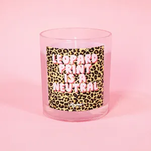 Watermelon Leopard Print is a Neutral Leopard Print Candle